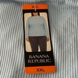 Banana Republic Soft Blue Women's open neckline top. XXL or large